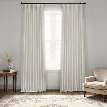 EFF Vintage Textured Faux Dupioni Blackout Curtain Panel