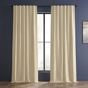 EFF Vintage Textured Faux Dupioni Blackout Curtain Panel