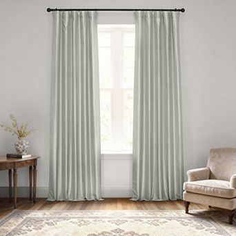 EFF Vintage Textured Faux Dupioni Blackout Curtain Panel