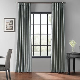 EFF Vintage Textured Faux Dupioni Blackout Curtain Panel