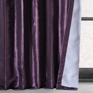 EFF Faux Silk Taffeta Blackout Curtain Panel