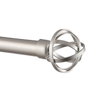 Exclusive Home Adjustable Jetson 1 in Curtain Rod Set