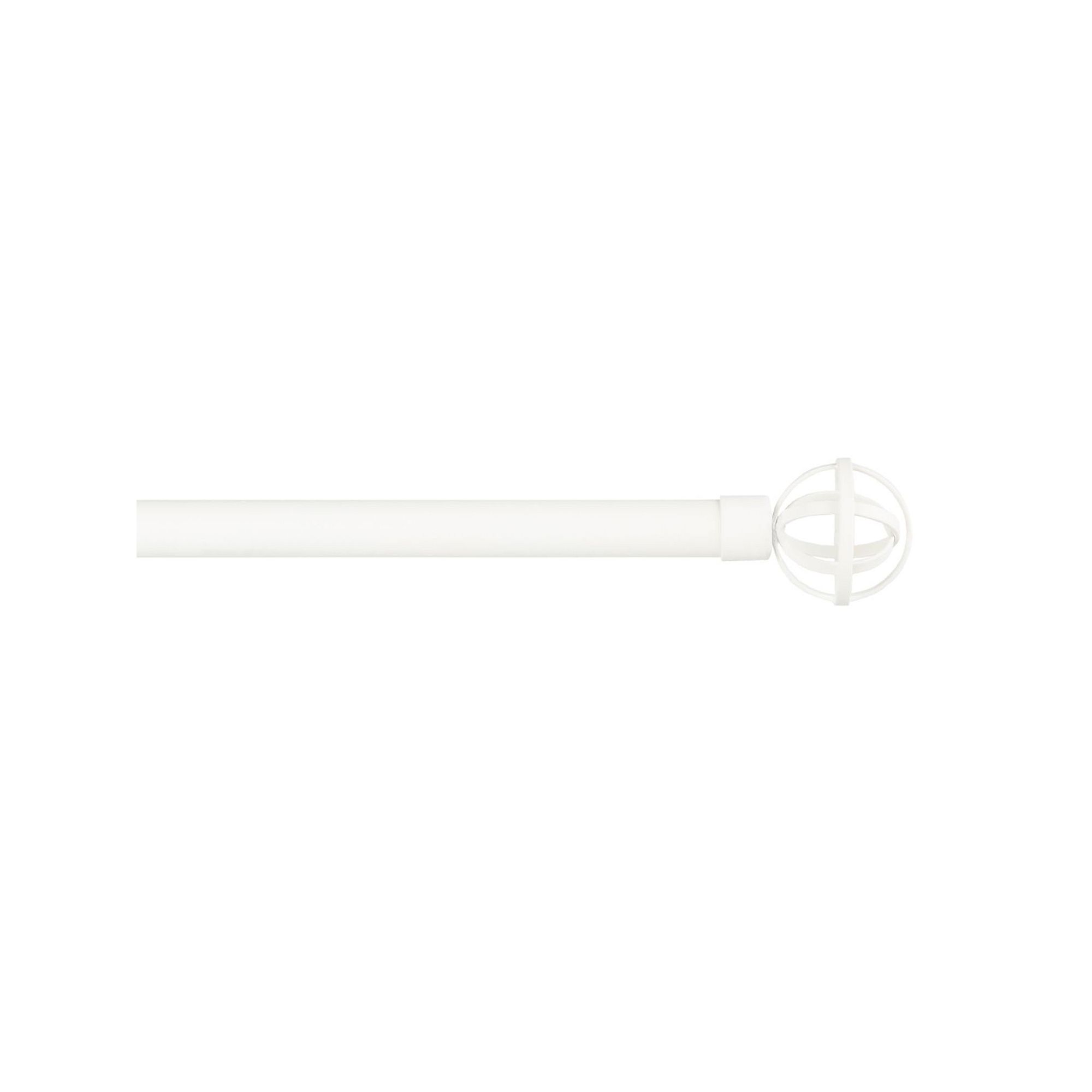 Exclusive Home Adjustable Jetson 1-in. Curtain Rod Set, Matte White