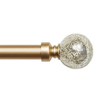Exclusive Home Aged Sphere 1 in Adjustable Curtain Rod Set
