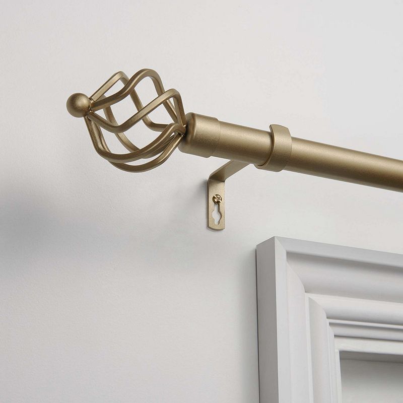Exclusive Home 66"-120" Torch Curtain Rod - Gold