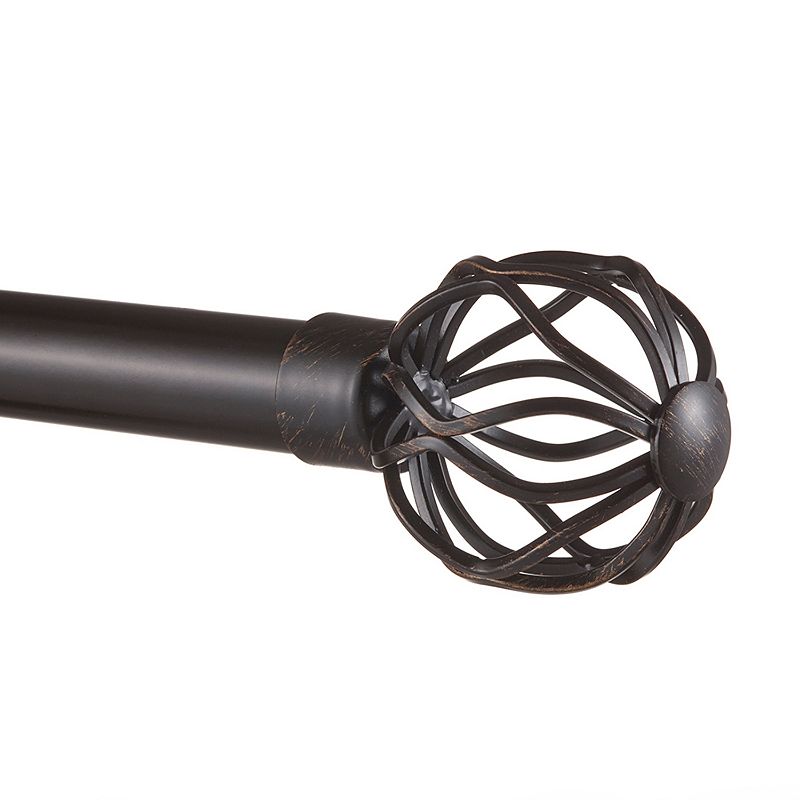 Adjustable Ogee Curtain Rod Matte Bronze