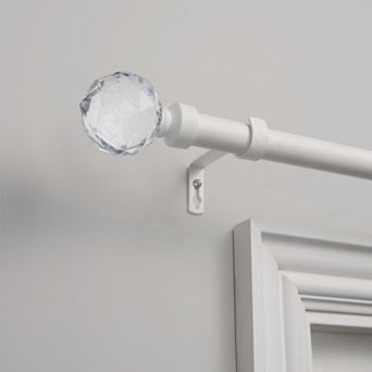 Exclusive Home Crystal Ball 1 in Curtain Rod