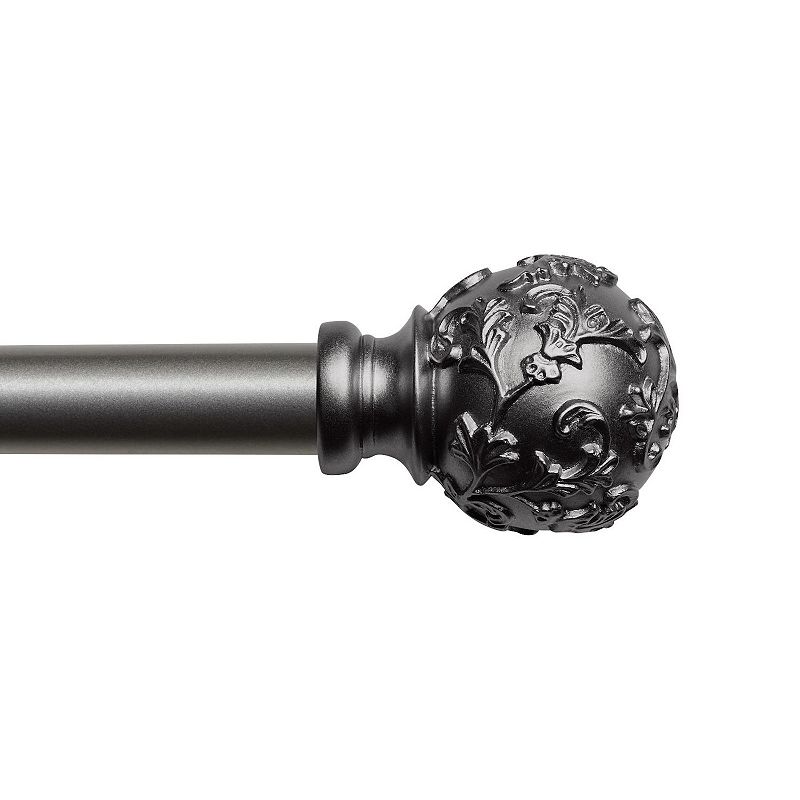 exclusive home vine 1-in. curtain rod, grey