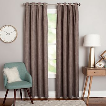 Corona Claude Thermal Lined Solid Print Room Darkening Grommeted Window Curtain Panel