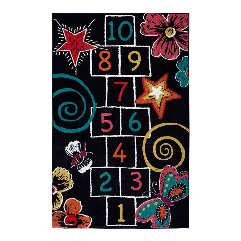 Mohawk Home Aurora Kids Interactive Hopscotch Area Rug, Multicolor, 5X8 Ft
