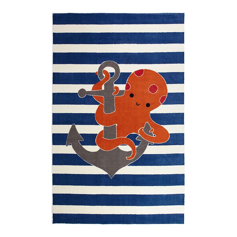 Mohawk Home Kids Little Octopus Area Rug, Blue, 5X8 Ft