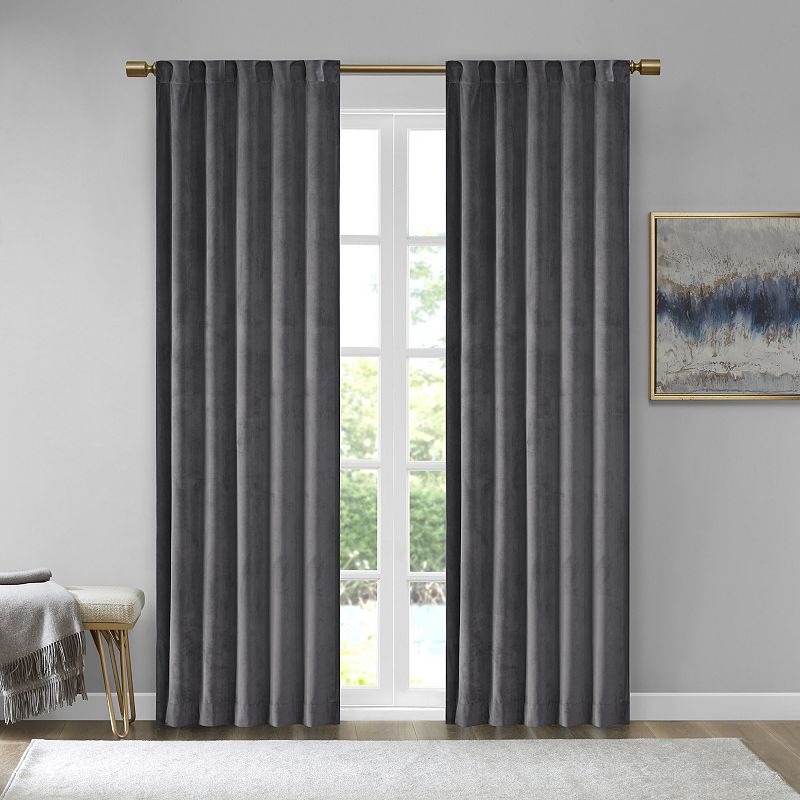 510 Design 2-pack Garett Room Darkening Window Curtain, Grey, 37X63