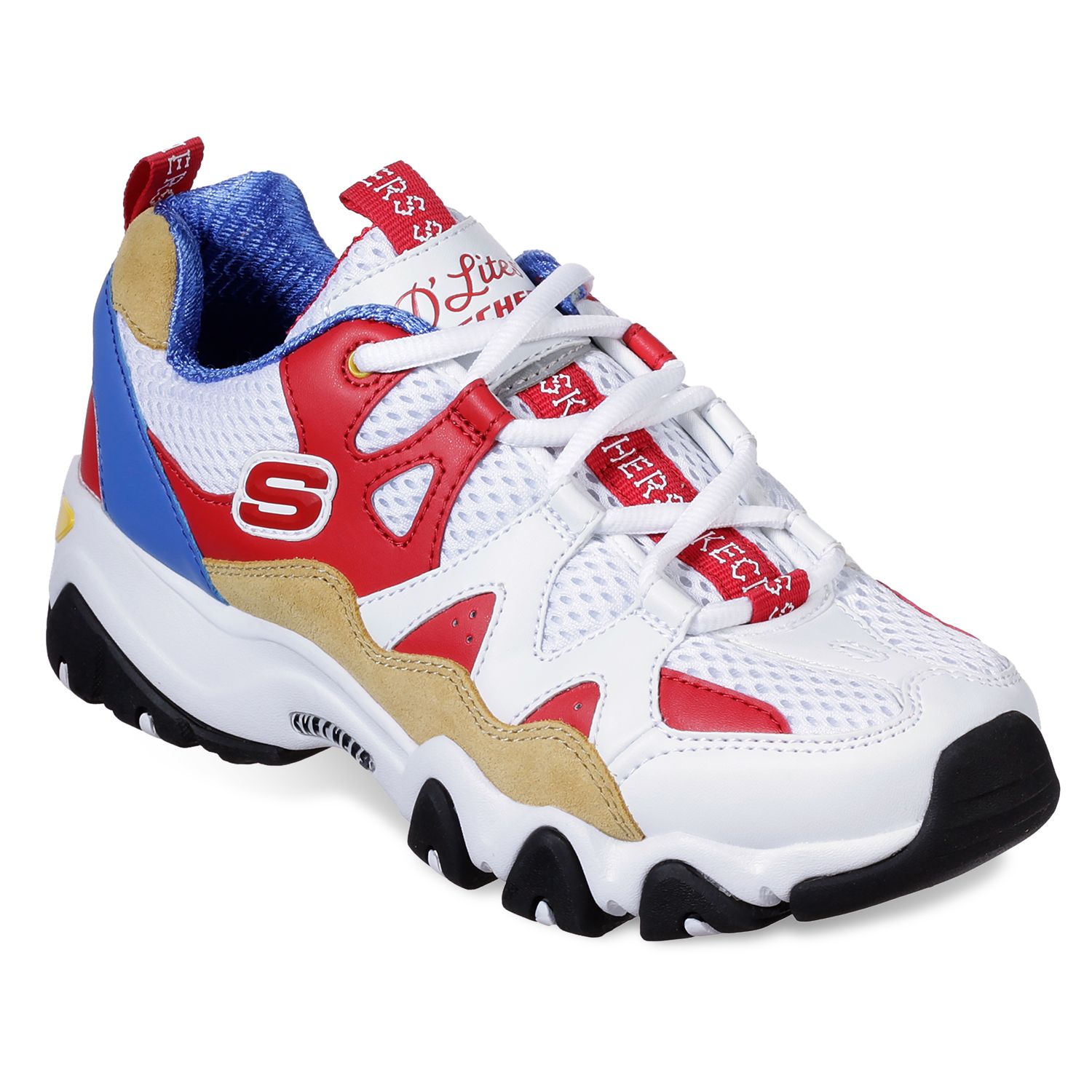 skechers d'lites womens red