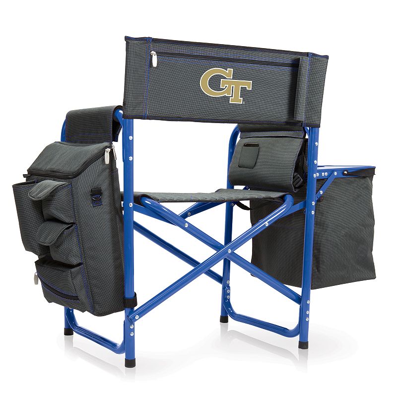 Picnic Time Georgia Tech Yellow Jackets Fusion Backpack Chair with Cooler, 