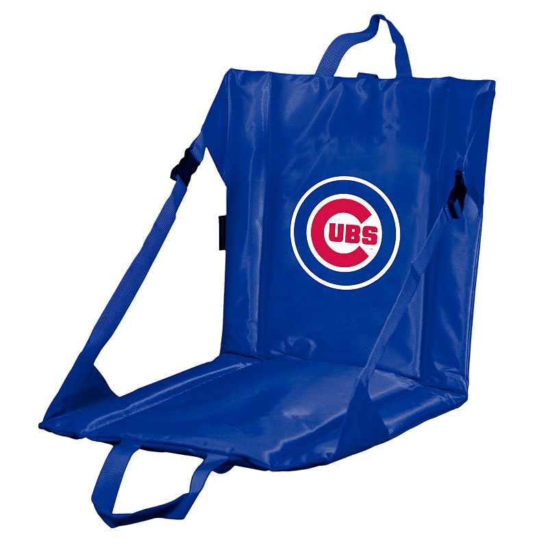 Logo Brands Chicago Cubs Hard Back Stadium Seat, Blue