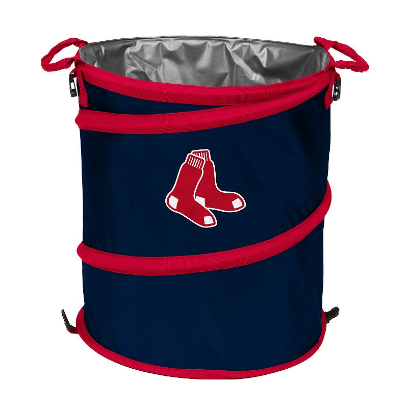 Logo Brands Boston Red Sox Collapsible 3-in-1 Trashcan Cooler, Blue