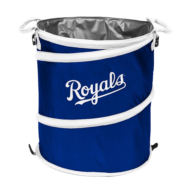 Logo Brands Kansas City Royals Collapsible 3-in-1 Trashcan Cooler, Blue