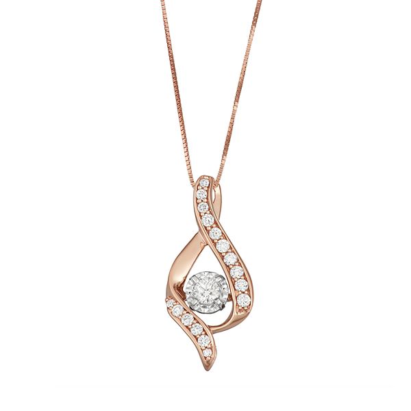 Sirena Collection 14k Rose Gold 3/8 Carat T.W. Diamond Pendant