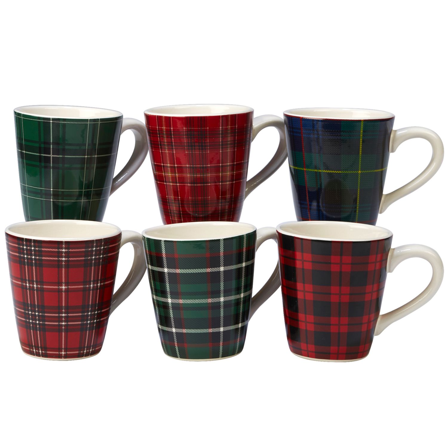 Bruntmor 24 Oz Jumbo Ceramic Coffee Mug Microwave Safe Set of 4 Pc, Black