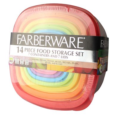 Farberware 14-pc Plastic Square Storage Set