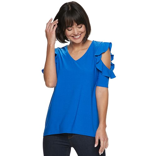 Women's Apt. 9® Ruffle ColdShoulder Top