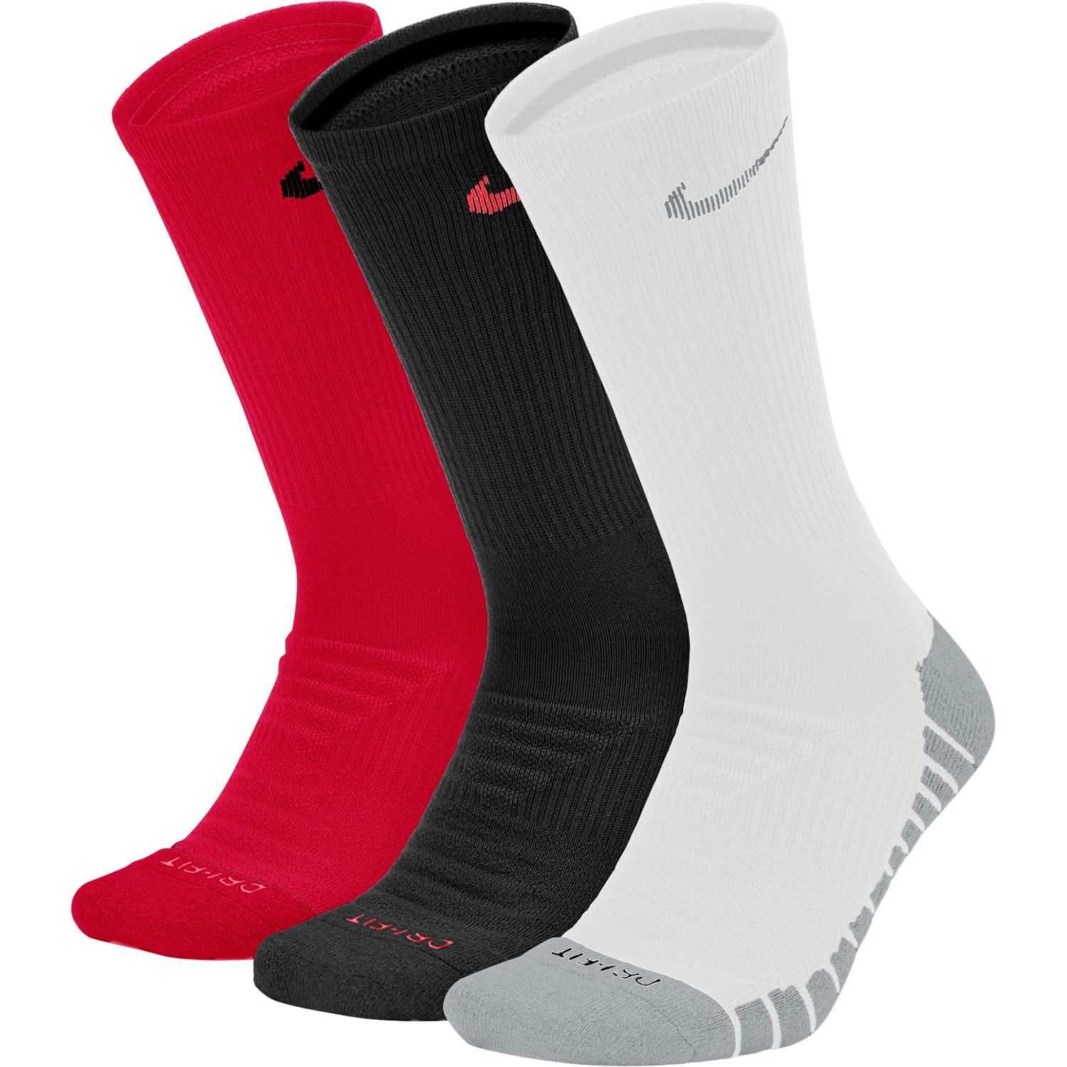 red nike crew socks