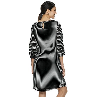 Juniors Womens Apt. 9 BOAT NECK DRESS WITH TIES