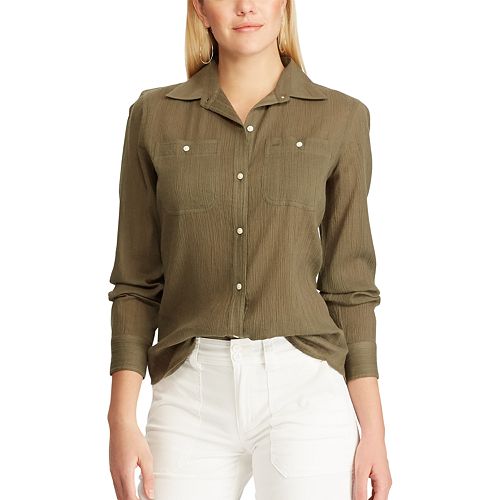 Women's Chaps Linen-Blend Shirt