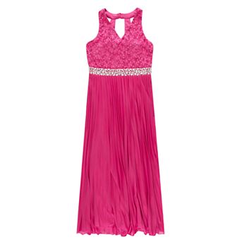 Girls 7 16 Plus Size Speechless Sleeveless Lace Pleated Maxi Dress