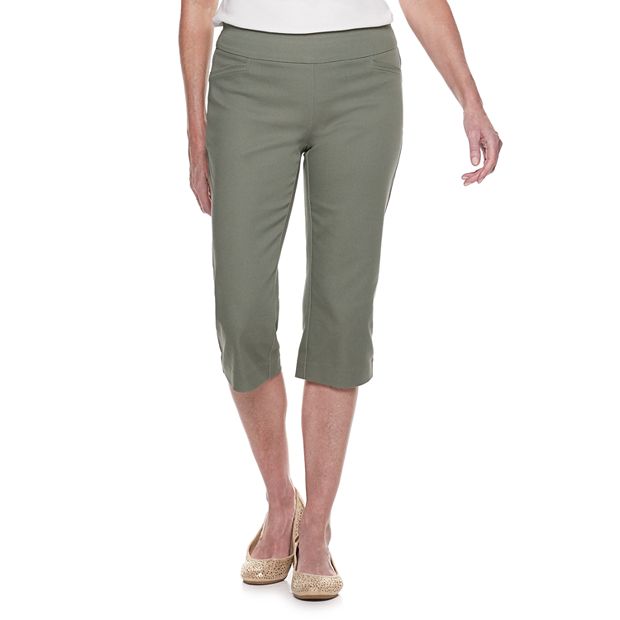 New Women's Croft & Barrow Mid Rise Effortless Stretch Capri Pants