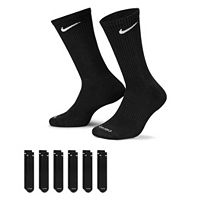6-Pack Men's Nike Everyday Plus Cushion Crew Training Socks (Black)
