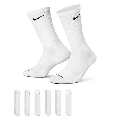 Men s Nike 6 pack Everyday Plus Cushion Crew Training Socks