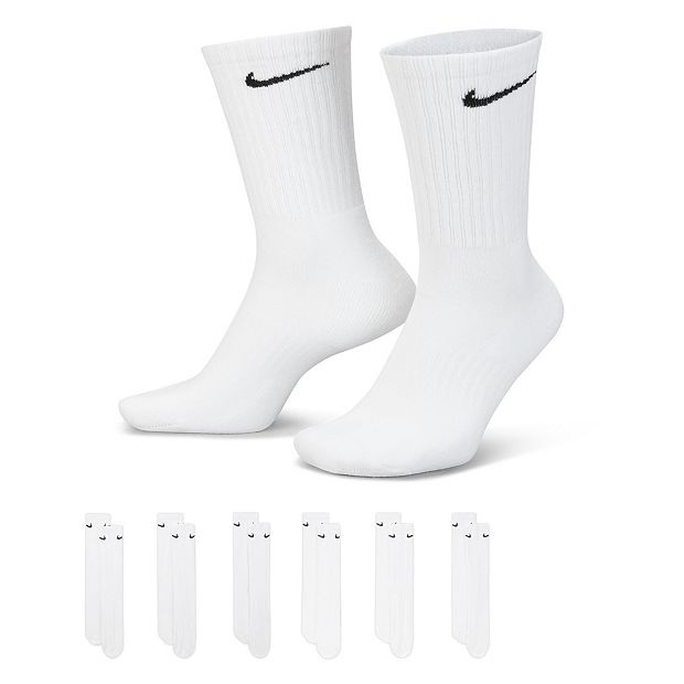 Nike Dri-Fit Everyday Plus Cushioned Training Socks 1,2,3 or 6 Pair White  /Black