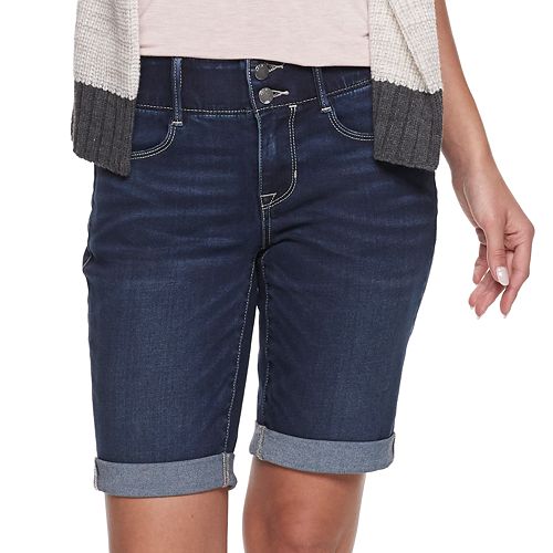 Women's Apt. 9® Tummy Control Denim Bermuda Shorts