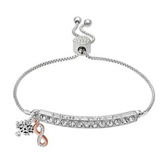 Brilliance Crystal Infinity Bar Adjustable Bracelet