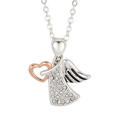 Brilliance Crystal Angel Pendant Necklace