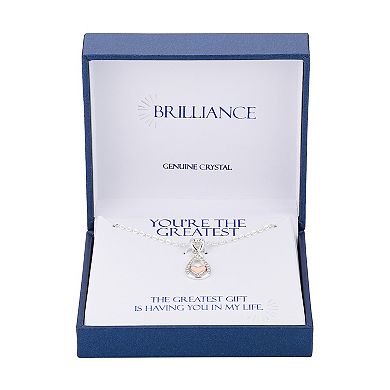 Brilliance "You're The Greatest" Two-Tone Infinity Heart Pendant Necklace