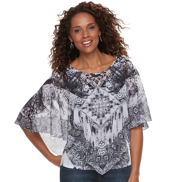 Women's World Unity Embellished Popover Top