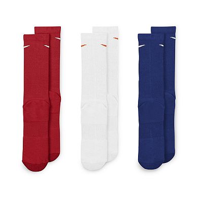 Men's Nike 3-Pack Everyday Plus Dri-FIT Cushion Crew Training Socks