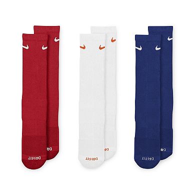 Men's Nike 3-Pack Everyday Plus Dri-FIT Cushion Crew Training Socks