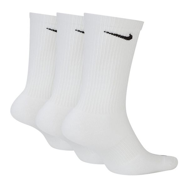 Nike Mens Dry 3 Pack Everyday Cushion Crew Training Socks White Size Large