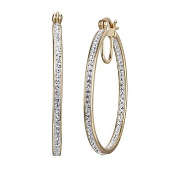 Chrystina Crystal 38mm Hoop Earrings
