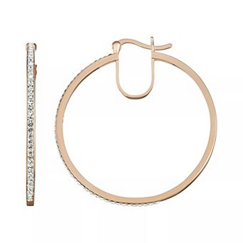 Chrystina Crystal 38mm Hoop Earrings