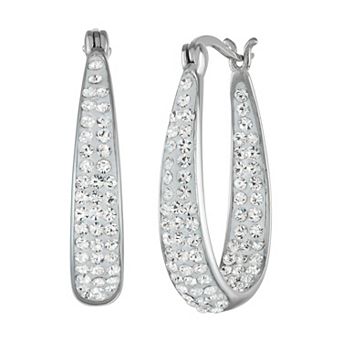 Chrystina Inside Out Crystal Hoop Earrings