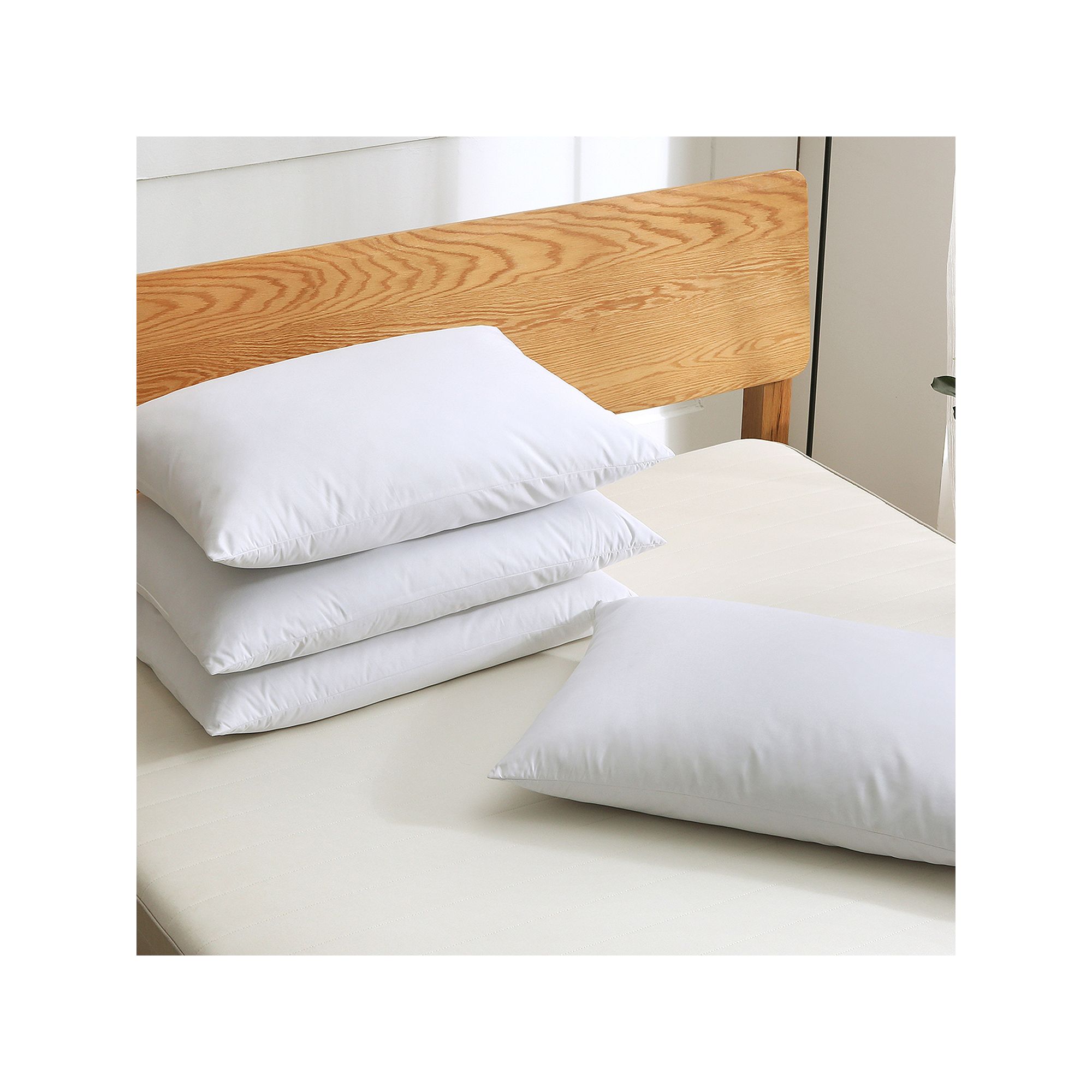Dream On 4-pack Microfiber Nano Feather Pillow, White