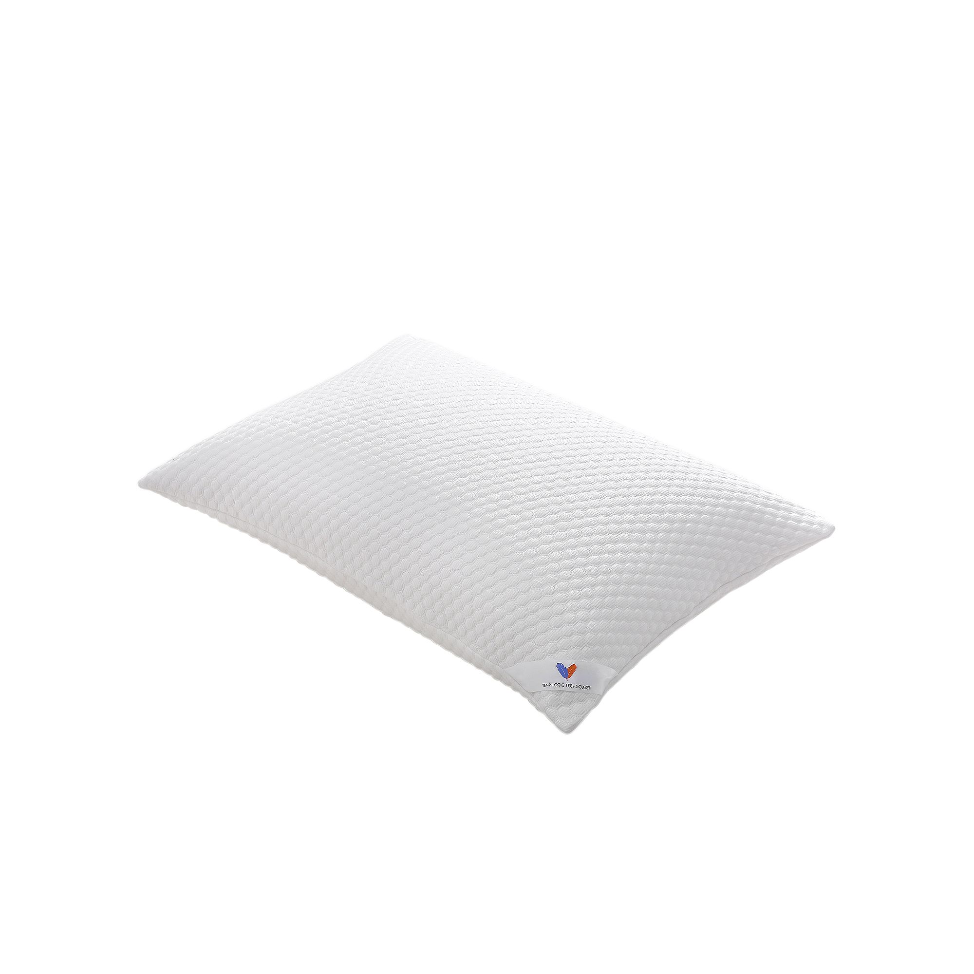 Dream On Cool Knit Fabric Feather Pillow, White