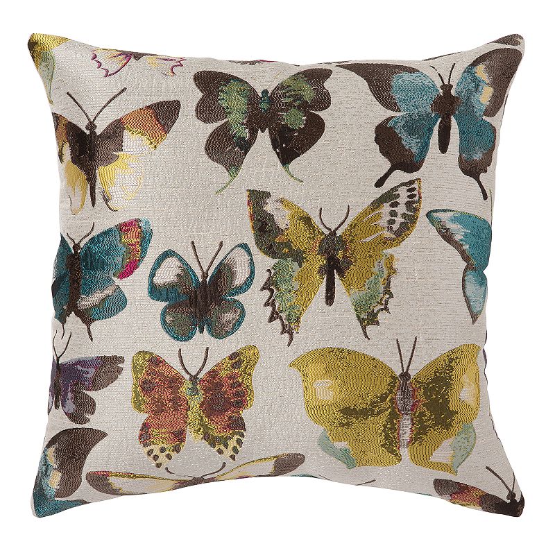 UPC 047218140401 product image for Painted Lady Butterfly Jacquard Throw Pillow, 18X18 | upcitemdb.com