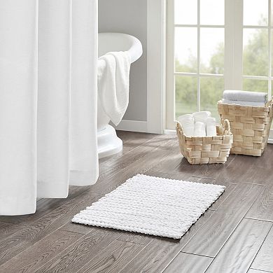 Madison Park Copula Yarn Dyed Cotton Chenille Chain Stitch Bath Rug