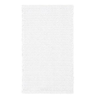 Madison Park Copula Yarn Dyed Cotton Chenille Chain Stitch Bathroom Rug