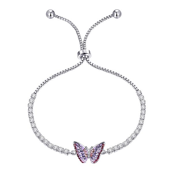  MIFYNN 8mm Crystal Butterfly Bracelet for Girls